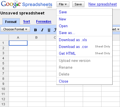 Google Spreadsheets Preview