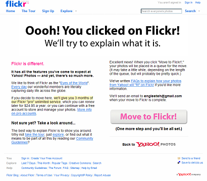 Clicked on Flickr