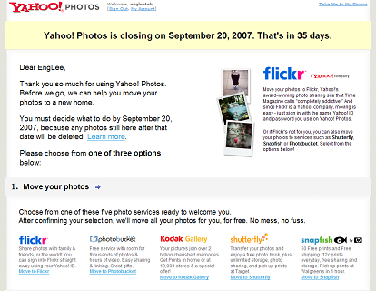 Yahoo Photo is closing