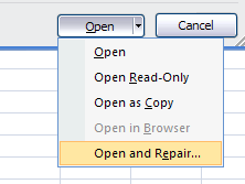 Open Button in Excel